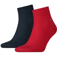 TOMMY HILFIGER Herren Quarter Socken, Vorteilspack - Sneaker, Unifarben, 39-49 Dunkelblau/Rot 39-42 10er Pack (5x2P)