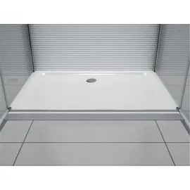 Glaszentrum Hagen Ares U-Duschkabine 80 x 120 cm rechts 80 x 195 cm transparent/weiß