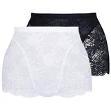 SASSA Functional Lace Panty 2 St. Schwarz/Weiß 70
