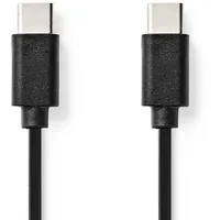 Nedis USB-Kabel | USB 2.0 | USB-Typ-C TM Stecker | USB-Typ-C TM Stecker | 480 Mbps | 60 W | Vernickelt | 1.00 m | rund | PVC | Schwarz
