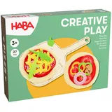 HABA 2012081001 - Creative Play Pizza-Set mit Brettchen, 27-teilig