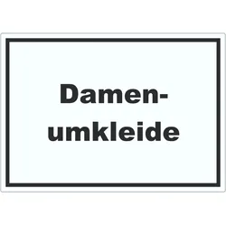 HB-Druck Damenumkleide Aufkleber mit Text waagerecht A7 (74x105mm)