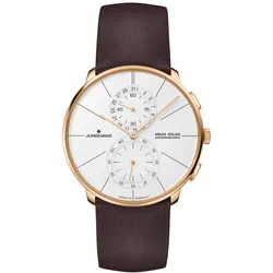 Junghans 59/7201.00 Meister Fein Chronoscope Mega Solar Funkuhr Braun