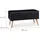 Relaxdays Truhenbank gepolstert Schwarz 40 x 80 x 39,5 cm