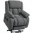 Homcom Fernsehsessel mit Aufstehhilfe Polyester/Samt 104 x 100 x 93 cm Grau elektrisch mit Fernbedienung