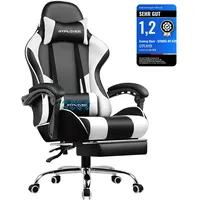 GTPLAYER Gaming Stuhl Kunstleder Weiß