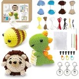 luxuskollektion Häkelset Tiere Anfänger Strickset Häkelnadeln Garn