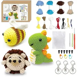 luxuskollektion Häkelset Tiere Anfänger Strickset Häkelnadeln Garn