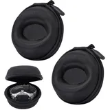 2 Stücke Reise Uhrenbox,Tragbare Uhrenetui,Uhrengehäuse Uhrenbox Organizer Für Herren,Single Armbanduhren Uhrenbox Mit Reißverschluss,Für Uhren Und Reiseetui, Tragbares Uhrenrollen Vitrine (Schwarz)