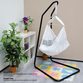 AMANKA Hängestuhlgestell für Babywiege 160cm Hängegestell Federwiege Baby-Hängematte Hängewiege Schwarz