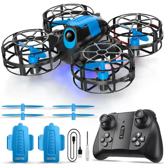 4DRC V18 Mini Drohne für Kinder Anfänger,RC Quadcopter mit 2Akkus Lange Flugzeit,Automatische Höhenhaltung,3D Flips,Headless Modus,One Key Start Geschenk Spielzeug Drohne für Kinder und Anfänger