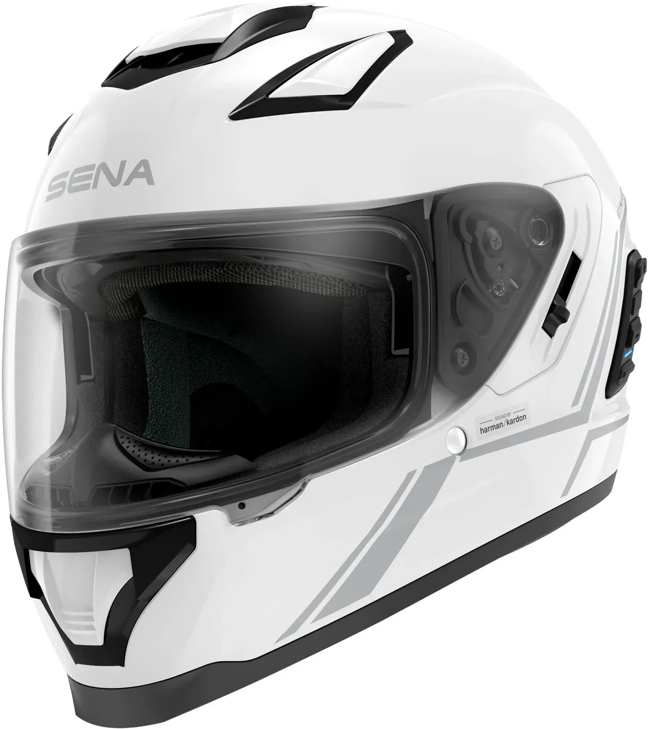 Sena Stryker, Integralhelm mit Kommunikationssystem - Weiß - L