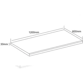 VCM Tischplatte, Fasola Küchenarbeitsplatte 120x60cm Eiche dekor.