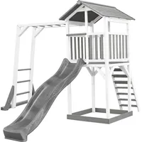 Axi Beach Tower Spielturm mit Klettergerüst - Graue Rutsche