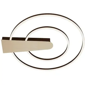 Briloner Leuchten - LED Deckenleuchte dimmbar in 3 Stufen, Memoryfunktion, warmweiße Lichtfarbe, LED Deckenlampe rund, Gold