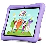 plimpton Kinder Tablet 10 Zoll Android 14, 8-Core, 4GB RAM+64GB ROM(1TB TF), Kindersicherung, Stoßsichere Eva-Hülle, Kids Space, iKids, 6000 mAh, PlimPad Kids20 (Lila)