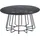 Beliani Couchtisch rund Schwarz Marmor 80 x 40 cm