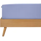 SCHIESSER Spannbettlaken Elli aus 97% Baumwolle und 3% Elasthan für hohe Matratzen und Boxspringbetten, Farbe:Hellblau, Größe:100 x 200 cm