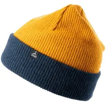 ALTIDUDE Winter Mütze Hermit Duo Rip Strickmütze Unisex Beanie Lamm Merino Wolle blau|gelb No Size