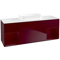 Villeroy und Boch Finion Waschtischunterschrank F741HBHB 160x60,3x50,1cm, Regale Peony matt lacquer, Peony Matt