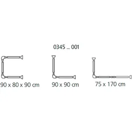 KLEINE WOLKE Duschvorhangstange 200 cm weiß