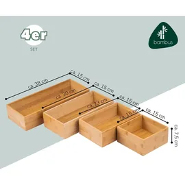 bremermann Aufbewahrungsbox 4-tlg. braun