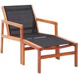 vidaXL Gartenstuhl mit Fußablage 87 x 61 x 24 cm Braun