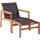 vidaXL Gartenstuhl mit Fußablage 87 x 61 x 24 cm Braun