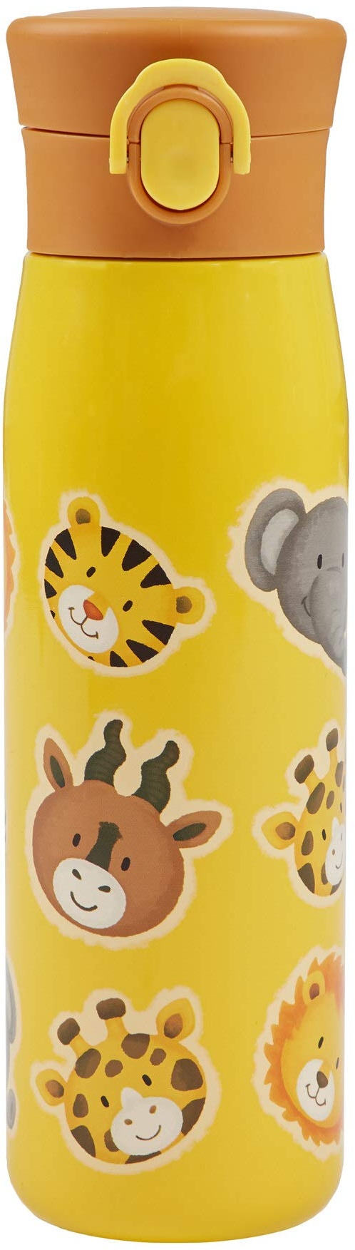 SIGIKID 25095 Edelstahl-Isolierflasche Zoo OnTour Trinkflasche Mädchen und Jungen Accessoires empfohlen ab 3 Jahren gelb 420ml