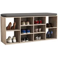 VCM Holz Regal Schuhschrank Schuhregal Hinsol S