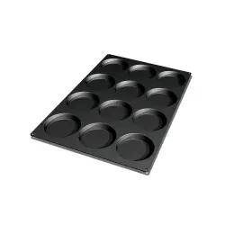 SCHNEIDER Silikonbackform 115340 , Form: Biskuit, 22 mm, schwarz