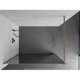 Mexen Kioto Duschtrennwand Walk-in 120 x 200 cm, Spiegel 8 mm, gebürstetes Kupfer - 800-120-101-65-50