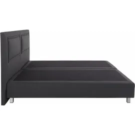 Westfalia Schlafkomfort Boxspringbett, inkl. Kaltschaum-Topper und Zierkissen Strukturstoff, Liegefläche B/L: 180 cm x 200 cm, H3, 7-Zonen-Kaltschaummatratze, grau Boxspringbett, Made in Germany - Möbel
