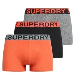 Superdry für Herren. M3110450B 3er Pack Boxershorts Marke orange, grau, schwarz (XXL), Heimtextilien, Baumwolle