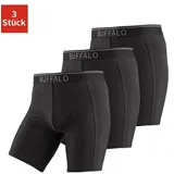 Buffalo Boxer »Boxershorts für Herren«, (Packung, 3 St.), in langer Form ideal auch für Sport und Trekking Buffalo schwarz