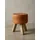 KADIMA DESIGN Sitzhocker Ziegenleder 37 x 45 x 37 cm Braun