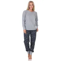 Normann Langarm Pyjama Schlafanzug Bündchen maritimer Optik | Gr.: