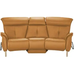 Einzelsofa Leder  4708 , orange , Maße (cm): B: 216 H: 97 T: 119