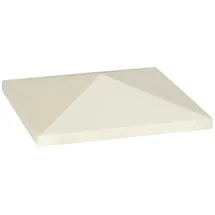 Outsunny Ersatzdach für Pavillon 3 x 3 m, wasserdicht Pavillondach, Ersatzbezug für Gartenpavillon, Ersatzteile aus Oxford-Stoff, 370 g/m2, Cremeweiß