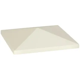 Outsunny Ersatzdach für Pavillon 3 x 3 m, wasserdicht Pavillondach, Ersatzbezug für Gartenpavillon, Ersatzteile aus Oxford-Stoff, 370 g/m2, Cremeweiß