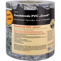 Noor PVC Sichtschutzstreifen Zaunblende 0,19 x 35 m granitoptik