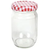 Buri Einmachglas 720ml Vorratsglas Einweckglas Konservenglas Schraubdeckel kariert