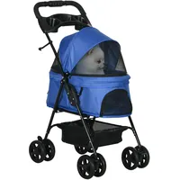 PawHut Hundewagen Blau 67 x 45 x 96 cm