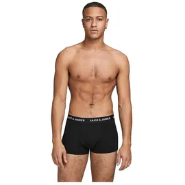 JACK & JONES Solid Boxershorts 10 Einheiten Black / Detail Black / Black M