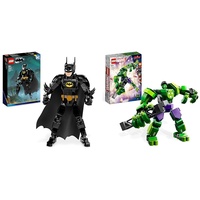 LEGO 76259 DC Batman Baufigur & 76241 Marvel Hulk Mech, Action-Figur des Avengers Superhelden, sammelbares Spielzeug zum Bauen für Jungen und Mädchen ab 6 Jahren