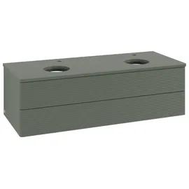 Villeroy & Boch Waschtisch-Unterschrank 2 Auszüge 120 x 36 x 50 cm Leaf Green Matt Lacquer