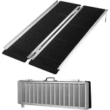 Wiltec Rollstuhlrampe faltbar 122 cm 270 kg Gehhilfe schwarz