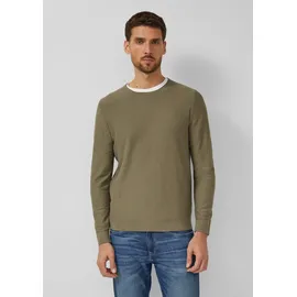 s.Oliver Strickpullover mit Flammgarnstruktur Grün 3XL