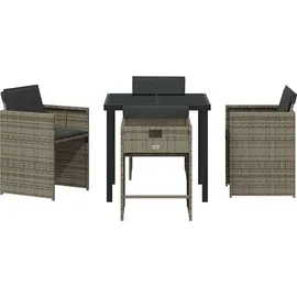 vidaXL Garten Essgruppe 5-tlg. Grau