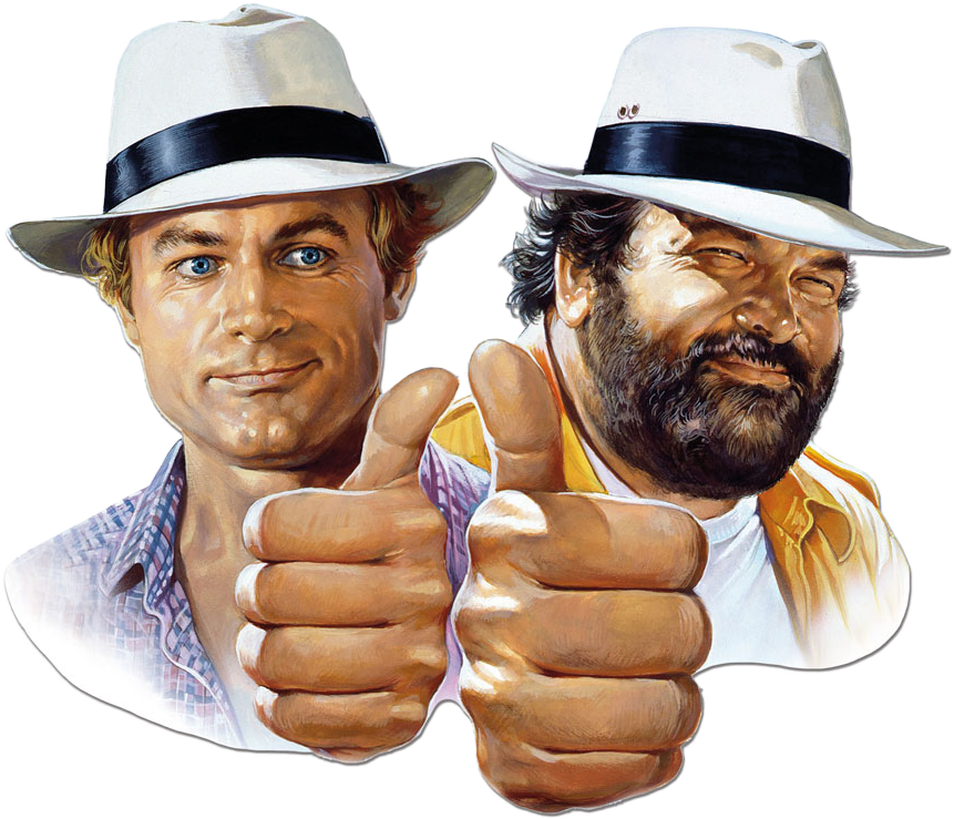 BUD SPENCER & TERENCE HILL – 3D-Blechschild "Daumen"!